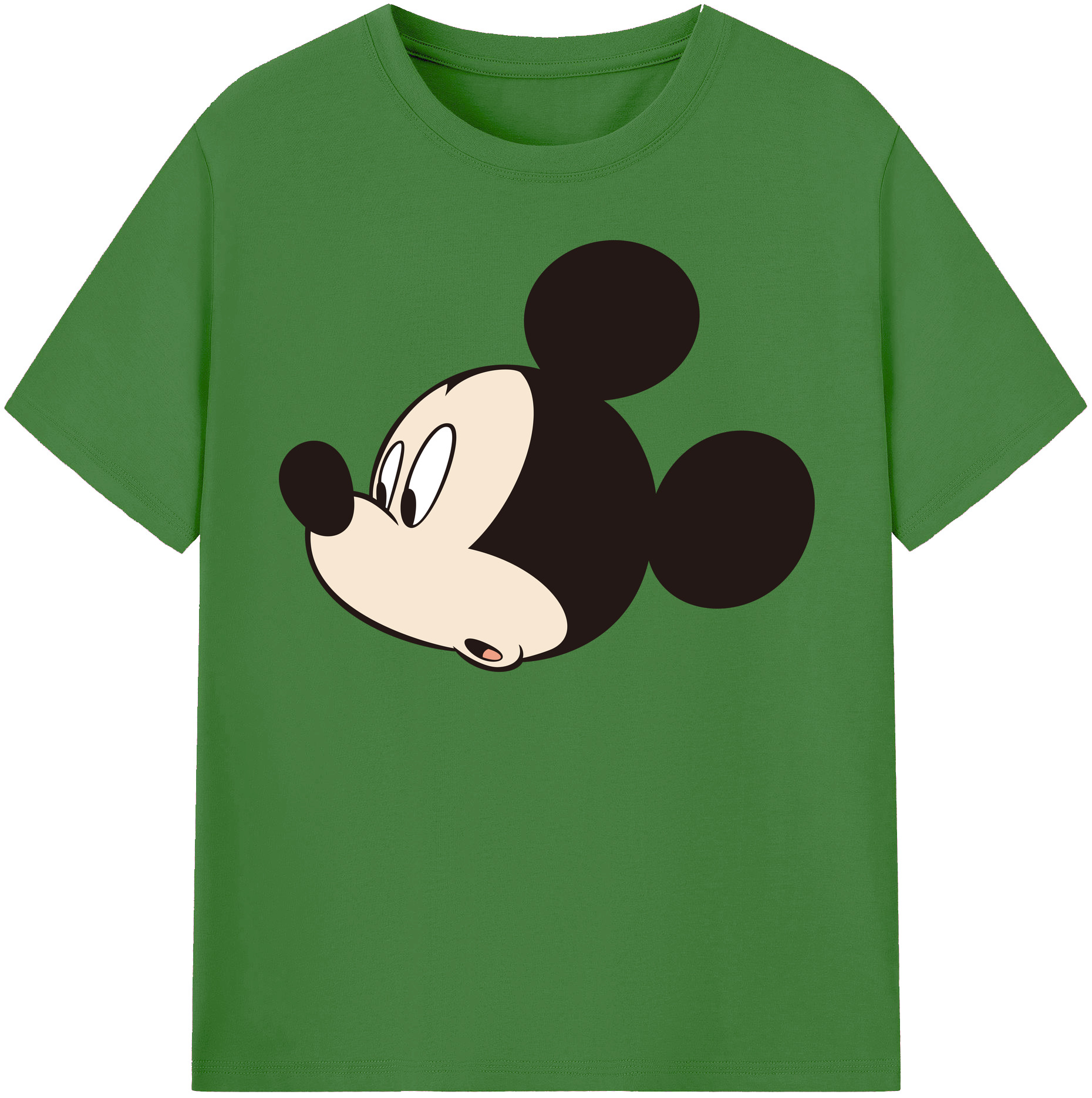 （画像用） ミッキーマウス Mickey Mouse レディースカジュアルプリントTシャツ（綿100％）